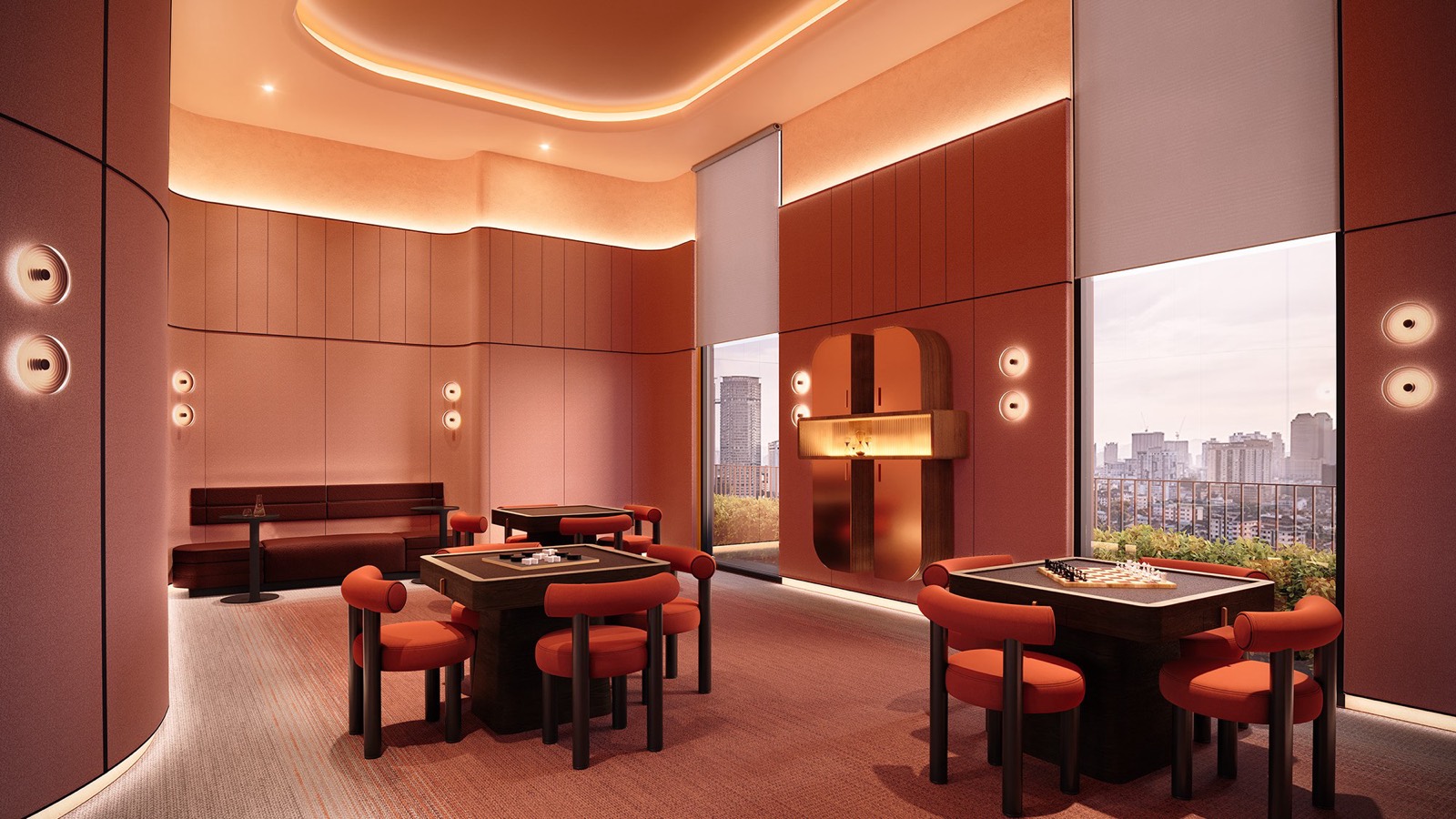 Club lounge interior at Divine KLCC