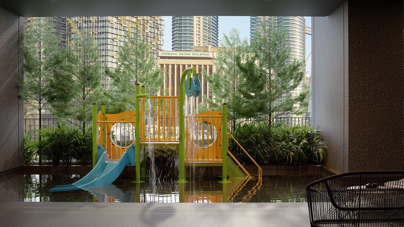 Kids pool with waterplay at Divine KLCC