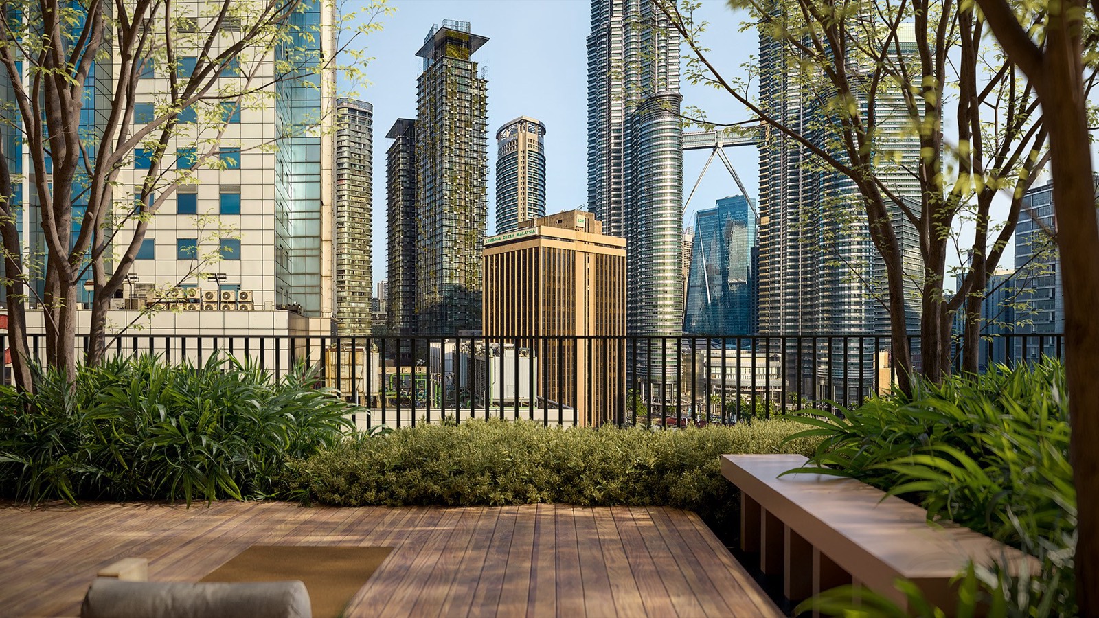 Meditation Deck for quiet retreat at Divine KLCC