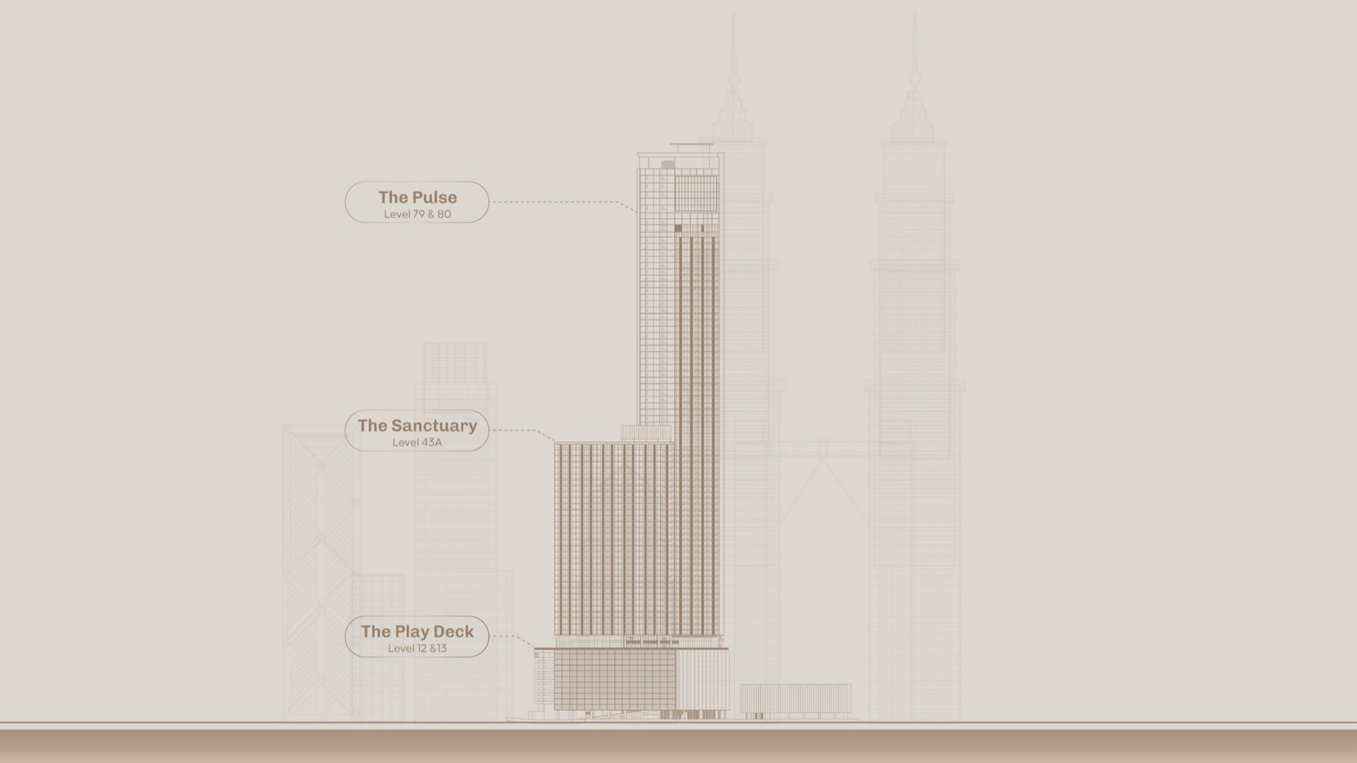 Divine KLCC vertical elevation across 83 storeys