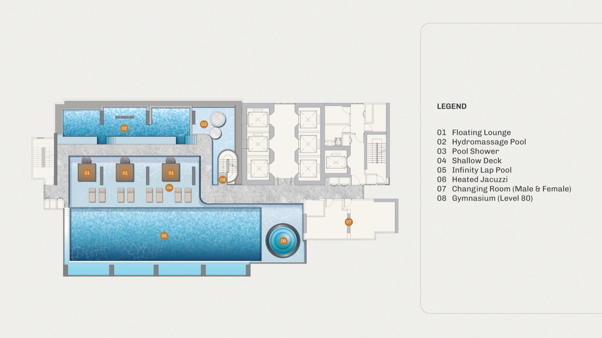 Divine KLCC The Pulse facilities plan, Level 79-80