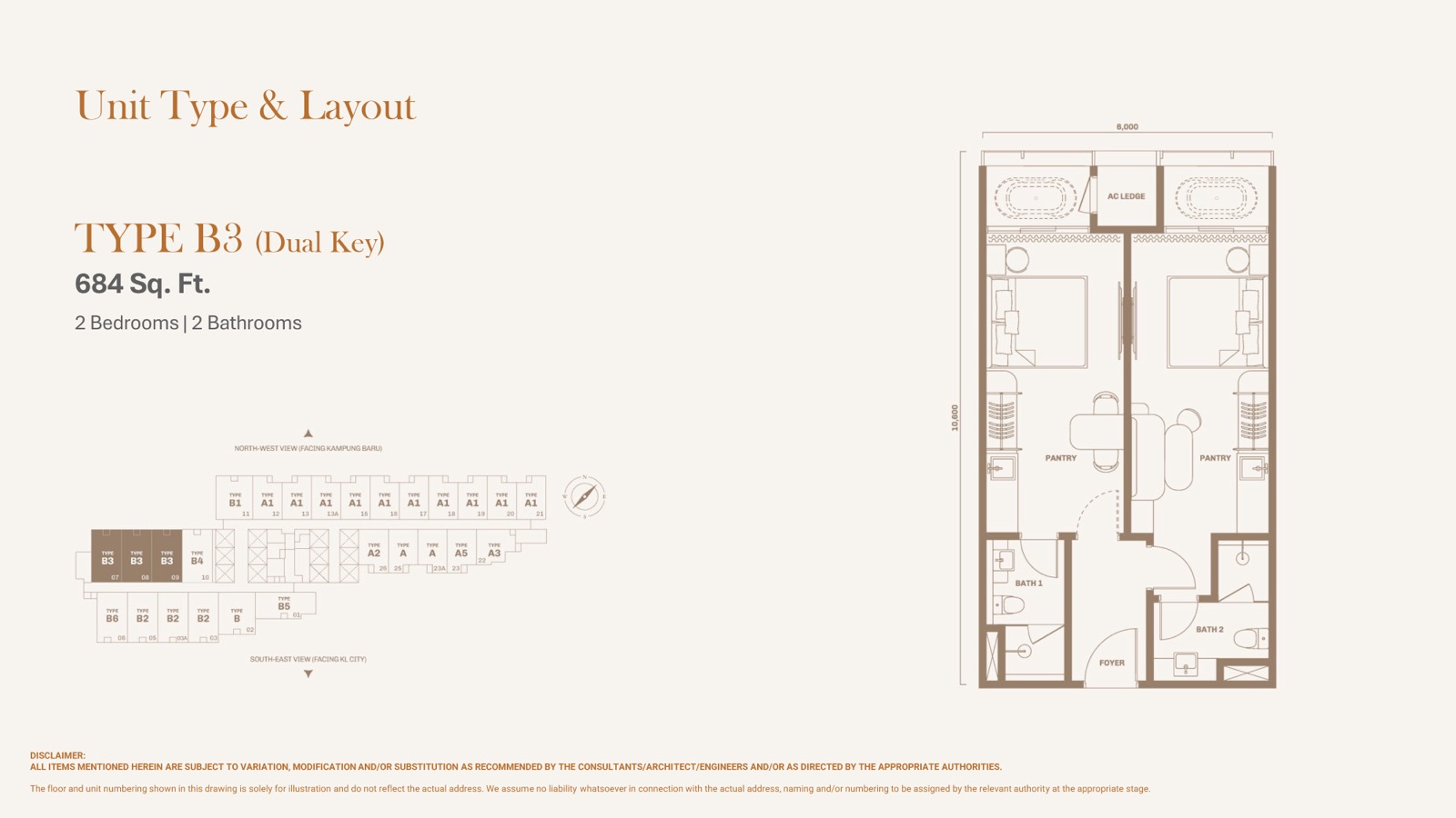 Divine KLCC Dual-Key & Flexi floor plan